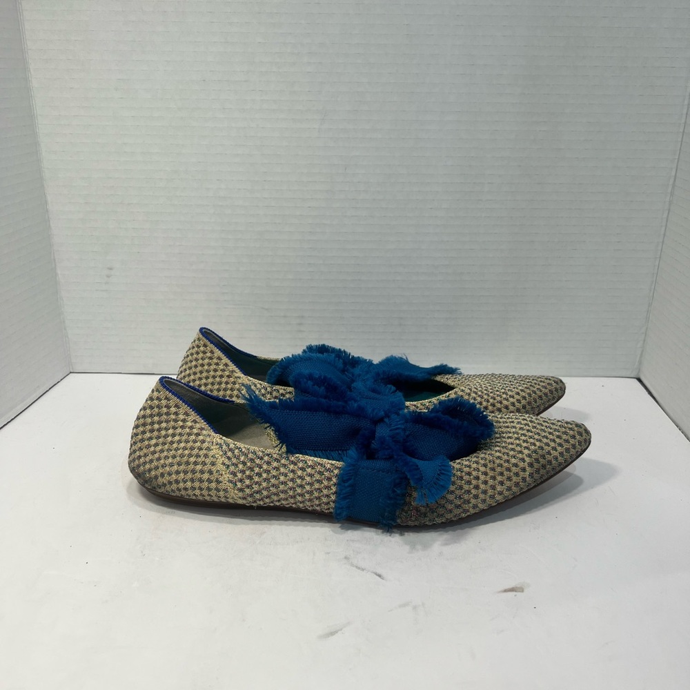 Rothy's Blue and Tan Loafers